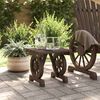 vidaXL Garden Footrest Burnt wood Solid fir wood 15.7 x 14.4 x 15.2 in