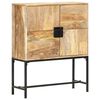 vidaXL Highboard Brown and black Solid mango wood