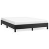 vidaXL Bed Frame Black Faux leather, plywood, engineered wood Full