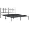 vidaXL Bed Frame Black Powder-Coated Steel King Size Bed Frame