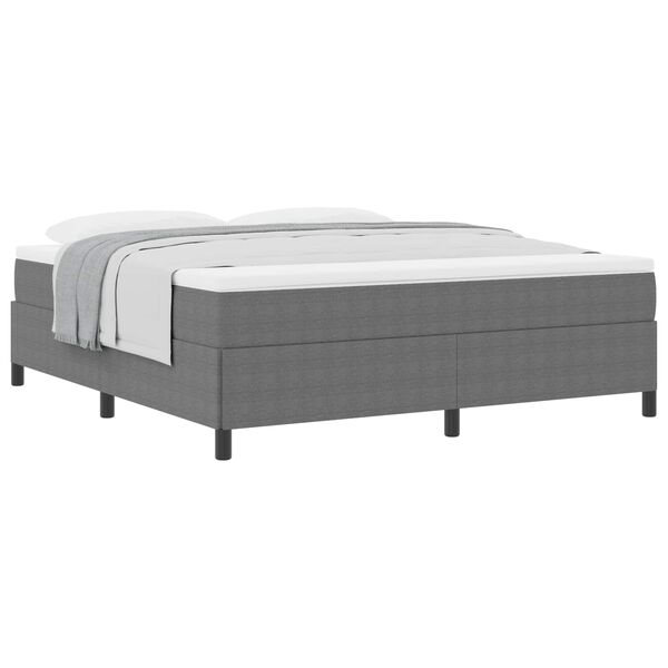 vidaXL Bed Frame Light gray 70.9" x 78.7" Corduroy fabric