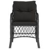vidaXL Patio Chair Set of 2 Black