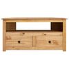vidaXL Corner TV Cabinet Natural wood color Solid pinewood Medium