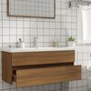 vidaXL Sink Cabinet Brown Oak Engineered Wood Medium Sink Cabinet