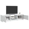 vidaXL TV Cabinet with LED Lights White 55.1x15.7x14.2"