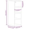 vidaXL Hanging Cabinet White Engineered Wood 23.6 in high