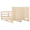 vidaXL Bed Frame Natural Pine Solid Pine Wood Double Durable Bed Frame