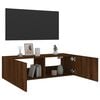 vidaXL TV Wall Cabinet Brown Oak Engineered Wood Medium TV Wall Cabinet