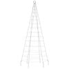 vidaXL LED Christmas Tree Cool White, Dark Green Copper, Iron