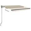 vidaXL Freestanding Manual Retractable Awning 118.1"x98.4" Cream