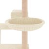 vidaXL Cat Tree Cream Engineered wood, plush, sisal Large Cat Tree