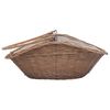 vidaXL Firewood Basket with Handle 23.6"x17.3"x21.7" Natural Willow
