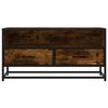 vidaXL TV Cabinet Smoked Oak Engineered Wood, Metal TV Cabinet