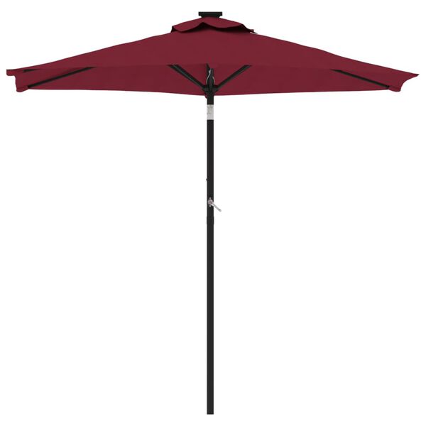 vidaXL Garden Parasol Bordeaux Red Steel, Polyester Large Tiltable