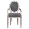 vidaXL Dining Chair Dark Grey Velvet (100% polyester), Solid wood Medium