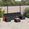 vidaXL Garden Sofa Set Black