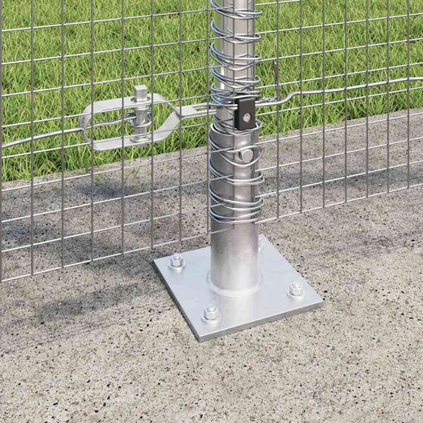 vidaXL Fence Post Silver 82.02 x 3.94 ft (0.75 x 0.75 in mesh) Steel