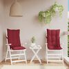 vidaXL Highback Chair Cushion Set of 2 Wine Red