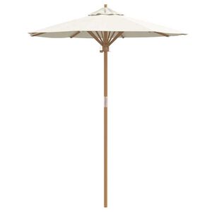 vidaXL Garden Parasol Cream White &Oslash; 270 x 260 cm Bamboo