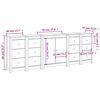 vidaXL Sideboard Wooden Solid pine wood