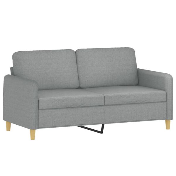 vidaXL 2-seater Sofa Light Grey Fabric (100% polyester), metal, textilene