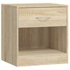 vidaXL Bedside Cabinet Set of 2 Oak Engineered wood, MDF Small