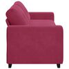 vidaXL Sofa Wine Red 87.01 x 30.71 x 31.50 in Fabric