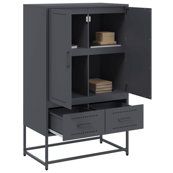 vidaXL Highboard Anthracite Cold-rolled steel Tall Highboard