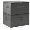vidaXL Storage Box Set of 2 Anthracite