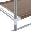 vidaXL Storage Rack Brown Iron, non-woven fabric Space-saving design