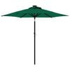 vidaXL Garden Parasol Green Polyester, Steel Large Tiltable