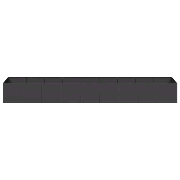 vidaXL Planter Black Cold-rolled steel Large Durable Planter