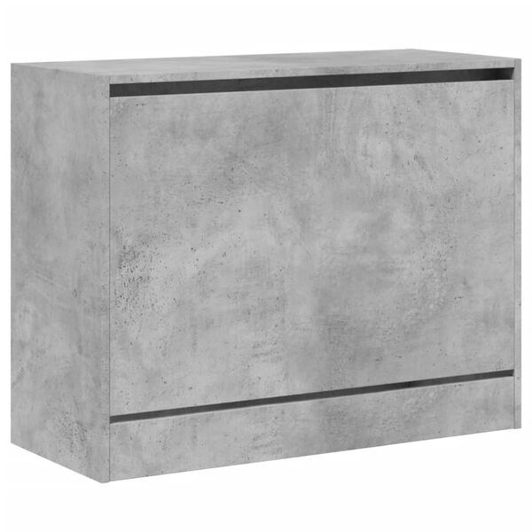 vidaXL Shoe Cabinet Concrete gray Engineered wood Compact Shoe Cabinet
