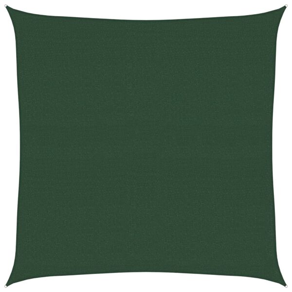 vidaXL Sunshade Sail 1.75 oz/ft² Dark Green 13.1x13.1' HDPE