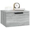 vidaXL Wall-mounted Bedside Cabinet Set of 2 Grey Sonoma Engineered wood