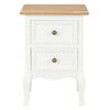 vidaXL Bedside Cabinet Set of 2 White, natural wood