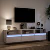 vidaXL TV Wall Cabinet White Engineered wood 70.9 in long