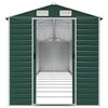 vidaXL Garden Shed Green Galvanized Steel Large Garden Shed
