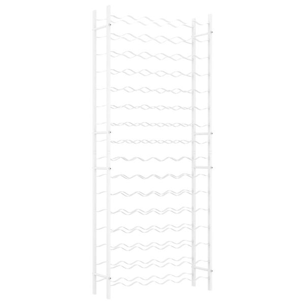 vidaXL Wine Rack for 96 Bottles White Metal