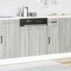 vidaXL Dishwasher Panel Grey sonoma Engineered wood Standard Durable