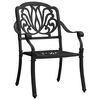 vidaXL Bistro Set Black Cast Aluminum Medium Durable Bistro Set