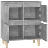 vidaXL Sideboard Concrete grey Engineered wood and eucalyptus wood Compact