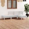 vidaXL Garden Lounge Set White Solid Pinewood Medium Modular
