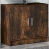 vidaXL Sink Cabinet Smoked Oak Engineered wood 24.8x11.4x21.7 in Modern