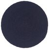 vidaXL Placemat Set of 6 Navy Blue 100% Cotton 15 in diameter Non-slip