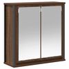 vidaXL Bathroom Wall Cabinet Brown oak Engineered wood, steel Medium