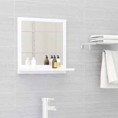 vidaXL Bathroom Mirror White 15.7"x4.1"x14.6" Engineered Wood