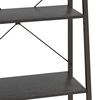 vidaXL Standing Shelf Black Engineered wood, Steel 5-Tier Standing Shelf