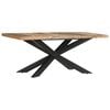 vidaXL Dining Table Varied wood colors and black legs Reclaimed wood