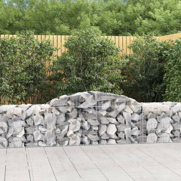 vidaXL Gabion Basket Silver Galvanized Iron Large Durable
